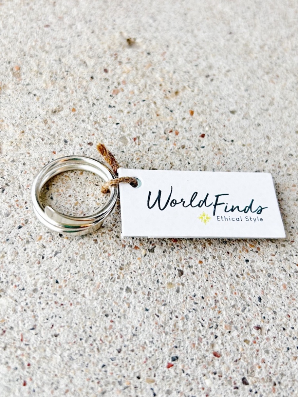 World Finds Fair Trade Coiled Wrap Ring - Silver